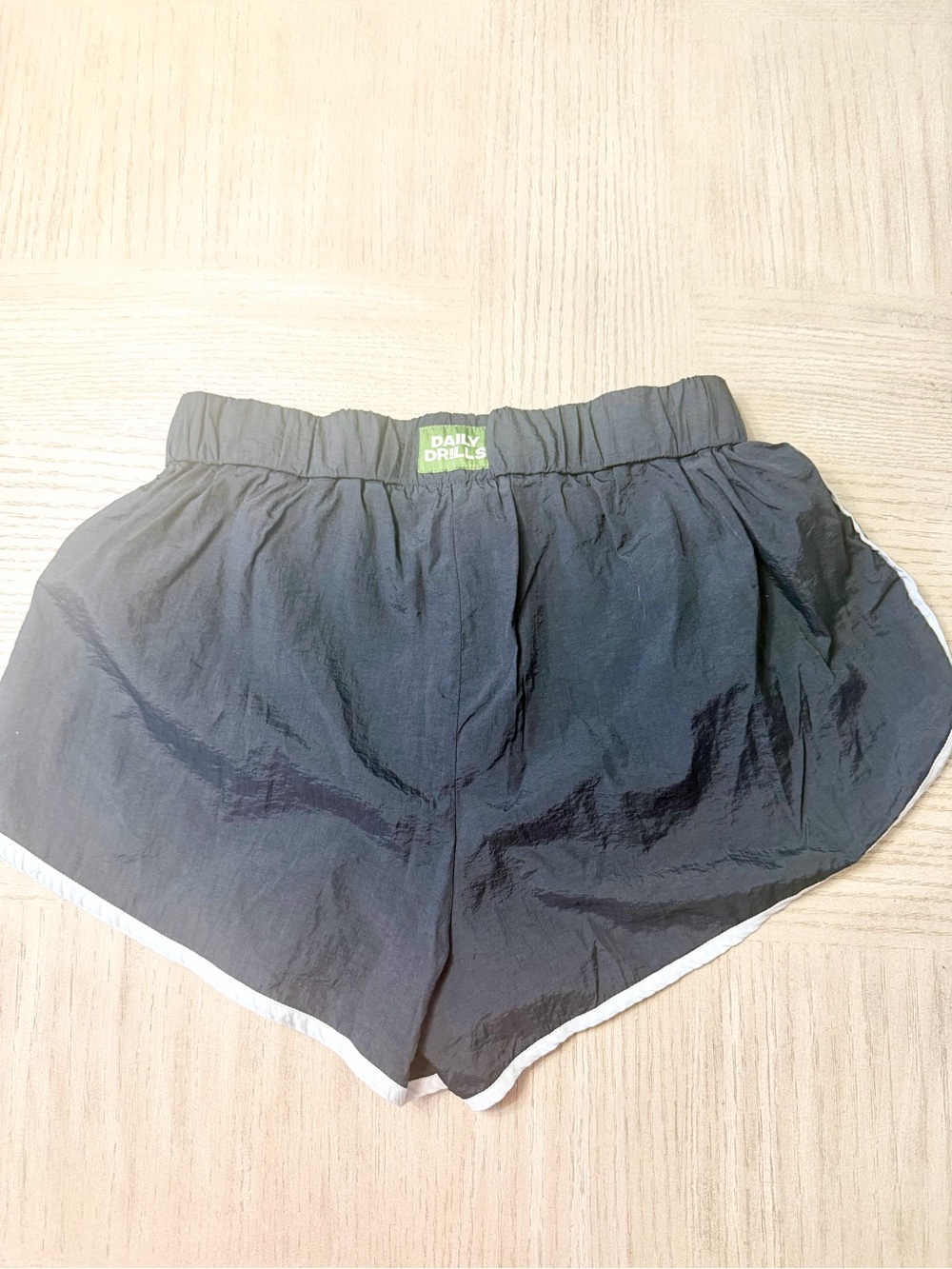 Daily Drills Black Women's Athletic Shorts with White Trim